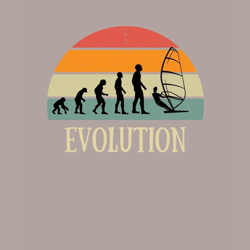evolution windsurfing humor snowboarder man