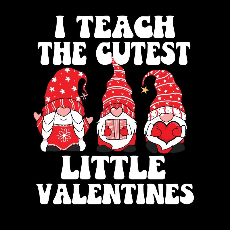J’enseigne le petit gnome de Saint-Valentin le plus mignon