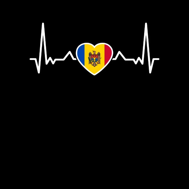 Moldavie battement de cœur Drapeau moldave Drapeau moldave