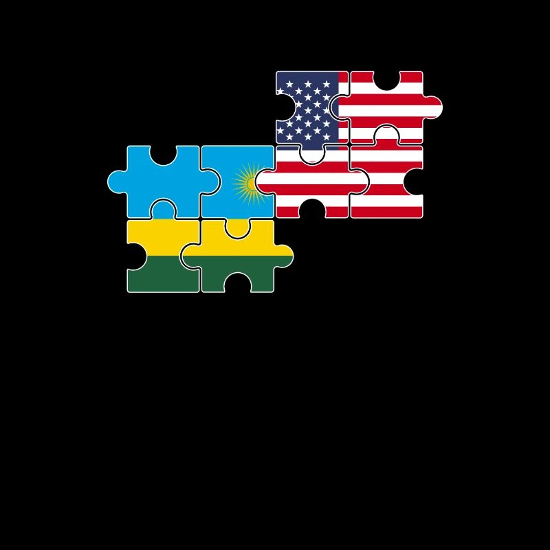 Rwanda, Etats-Unis, drapeau, Américain, Rwandais