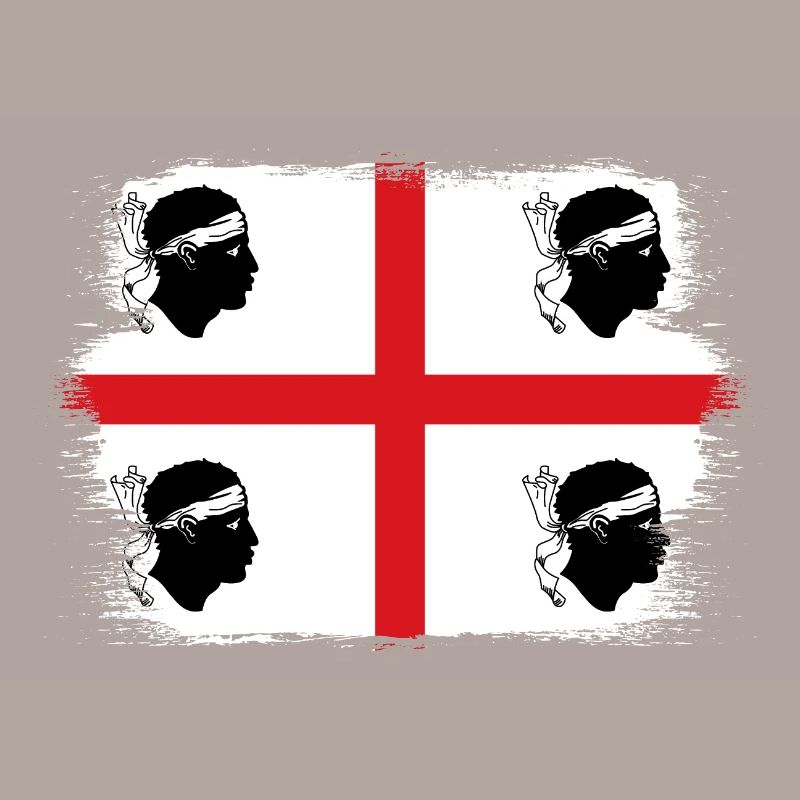 Drapeau de la Sardaigne Drapeau sarde Drapeau de la Sardaigne
