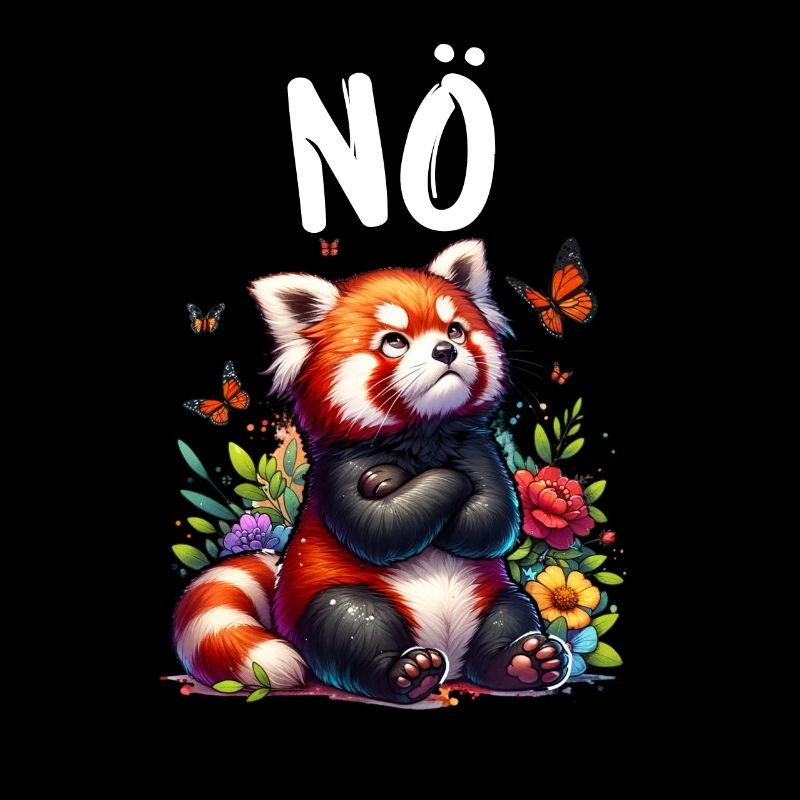Panda roux Drôle de dicton Nope Renard de Feu