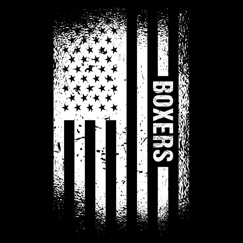 Boxer Us Flag