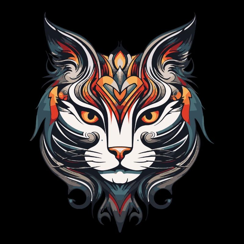 Tête de portrait de chat