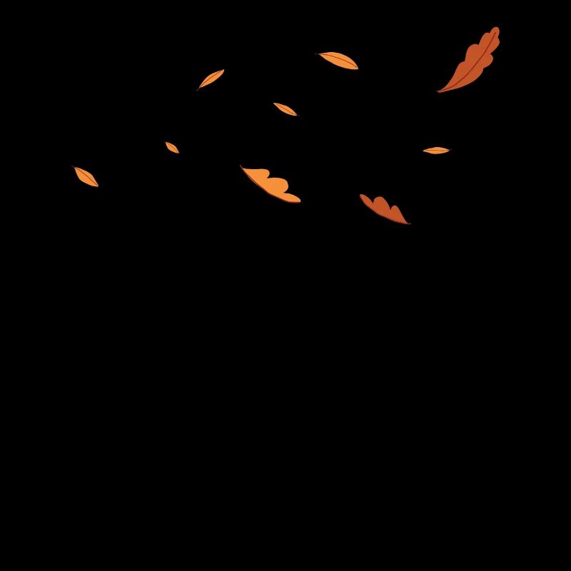 Feuilles minimalistes soufflant au vent