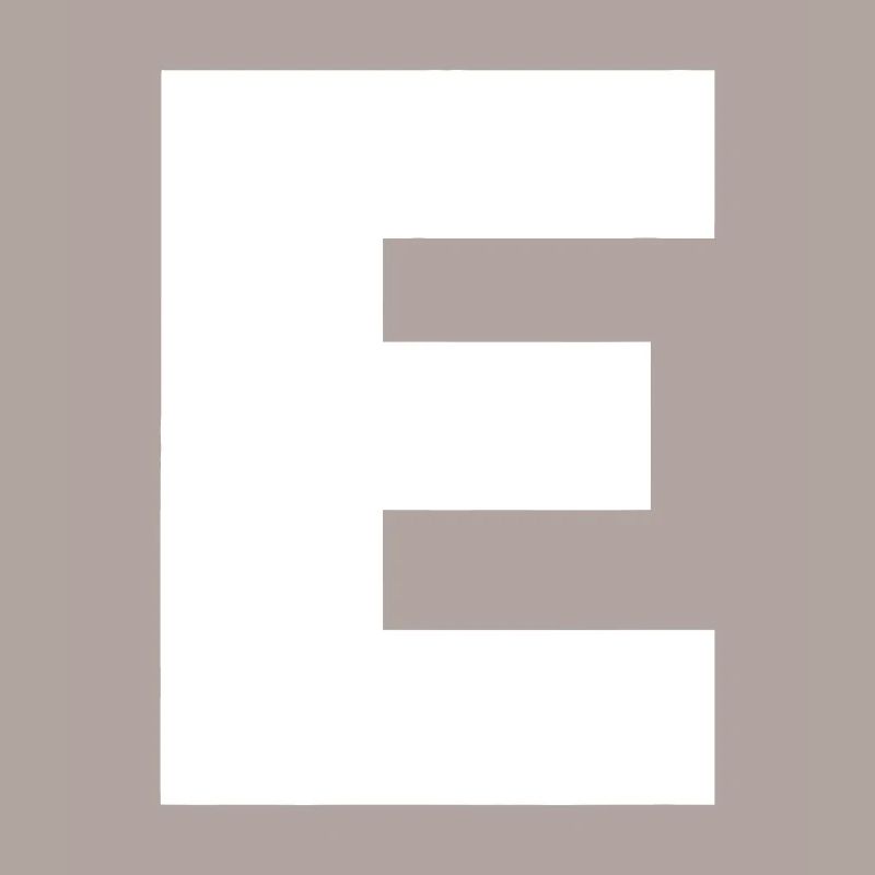 Lettre E Alphabet majuscule Monogramme Initial