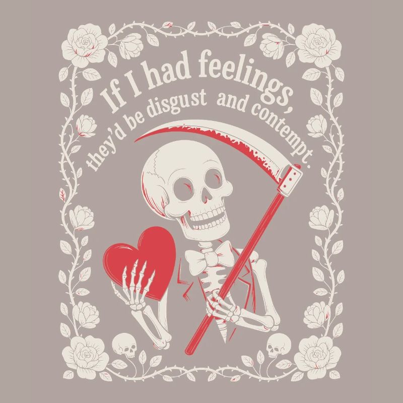 Halloween drôle squelette si j’avais des sentiments