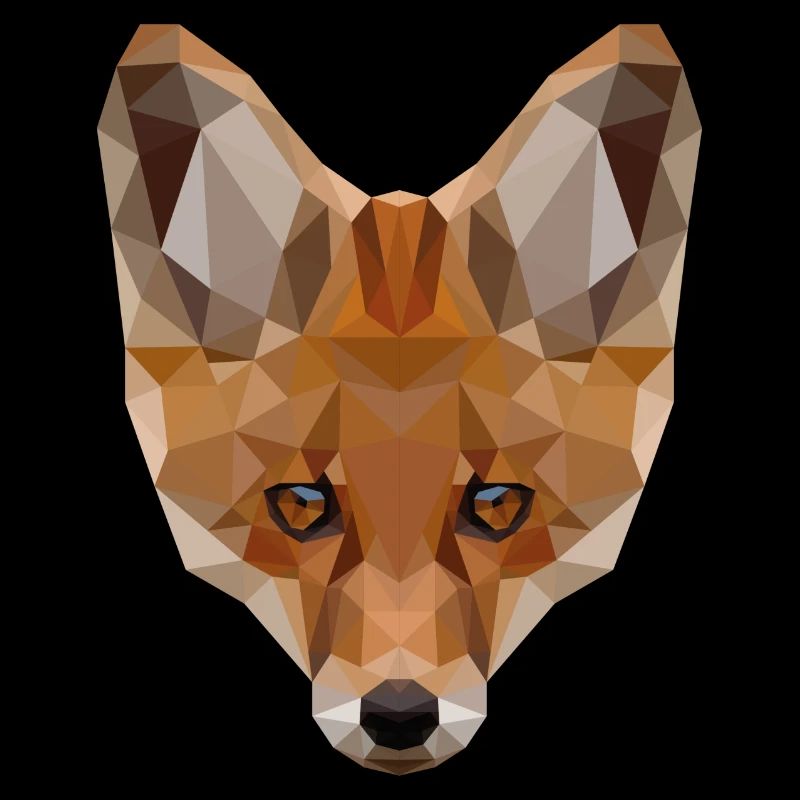 Fox | Polygon fox head | Fuchskopf geometric