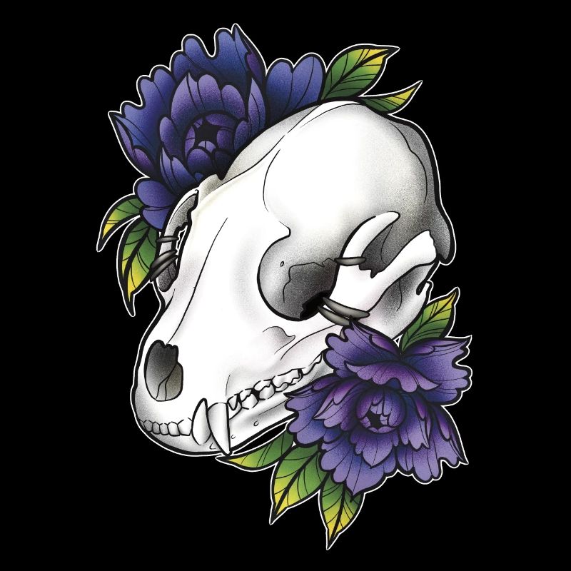 Fantasy raccoon skull