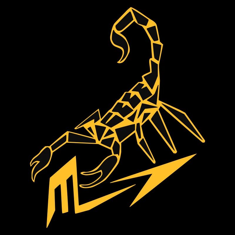 Skorpion mit Zeichen