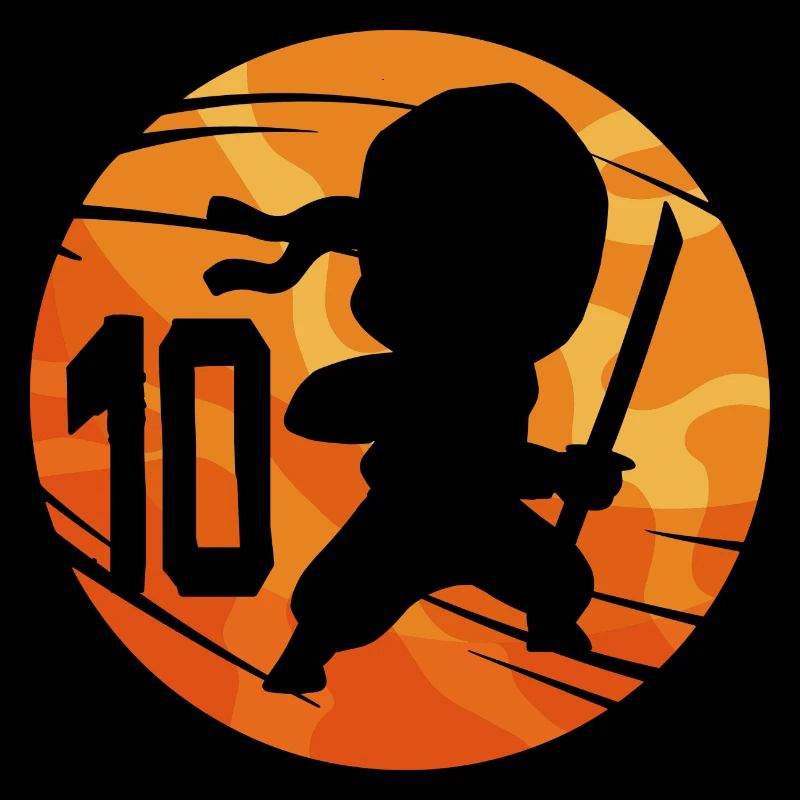 Ninja Fighter 10ème anniversaire Garçon 10 ans