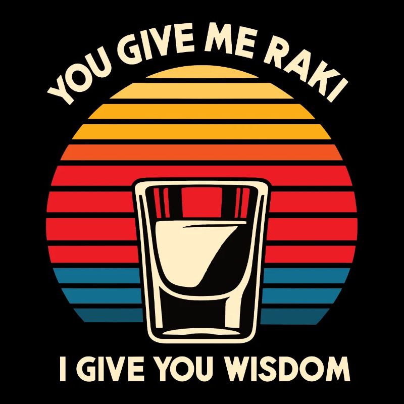 Raki drôle disant alcool tu me donnes du raki