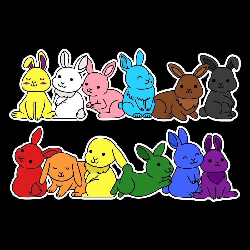 Pride Progress Flag Rabbit Equality