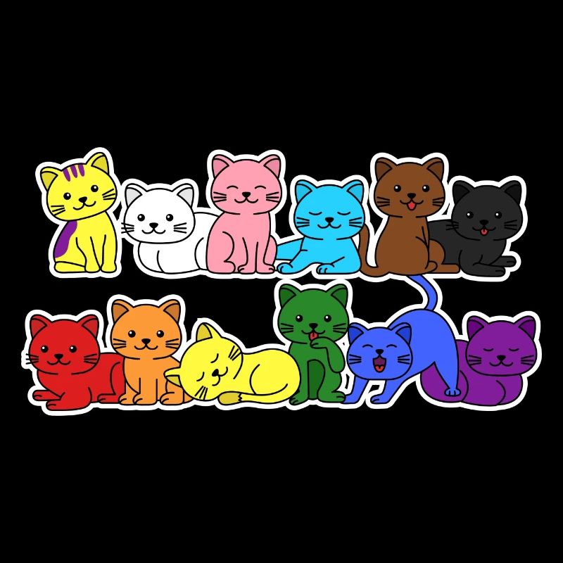 Pride Progress Flag Cat for Equality