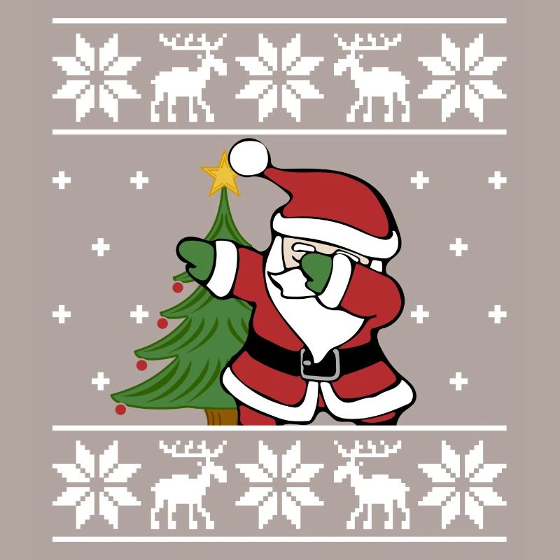 Laid de Noël Pull Père Noël Dab