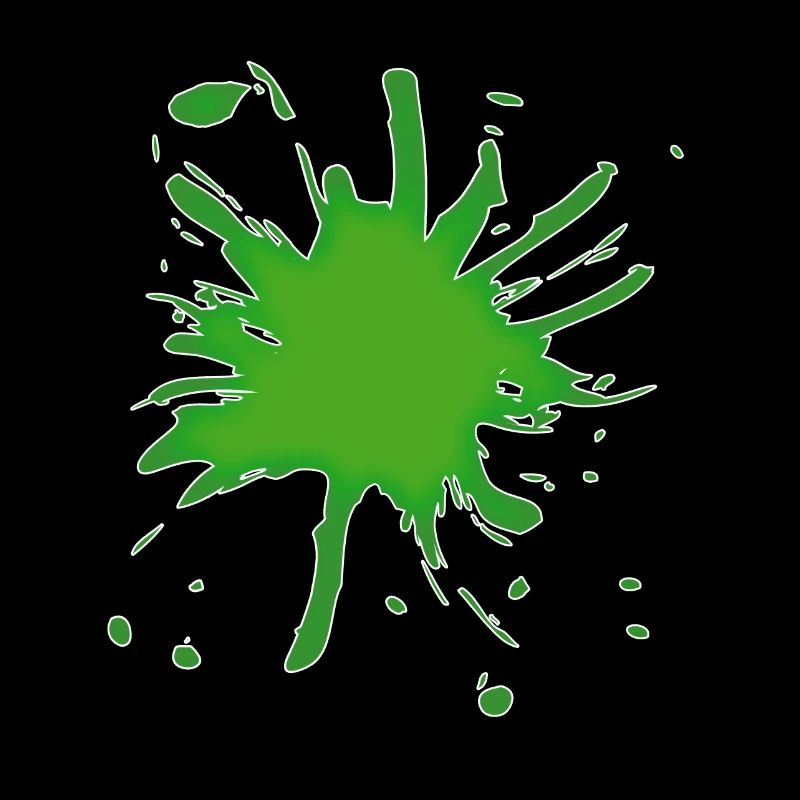 Splash de couleur verte 3D