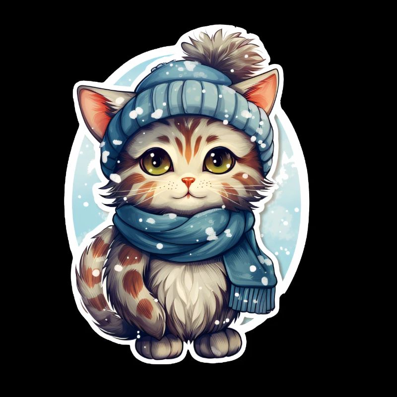 Chat en hiver