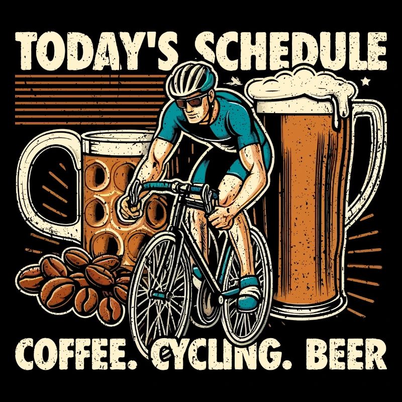 Das heutige Programm - Kaffee, Radfahren und Bier