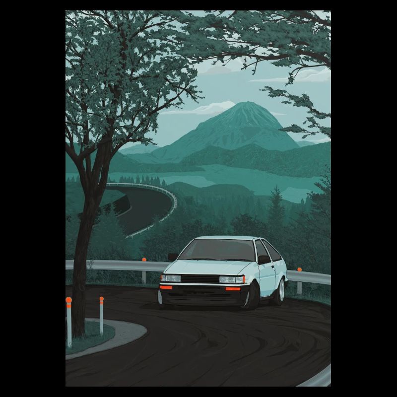 Touge Drift 86 Illustration