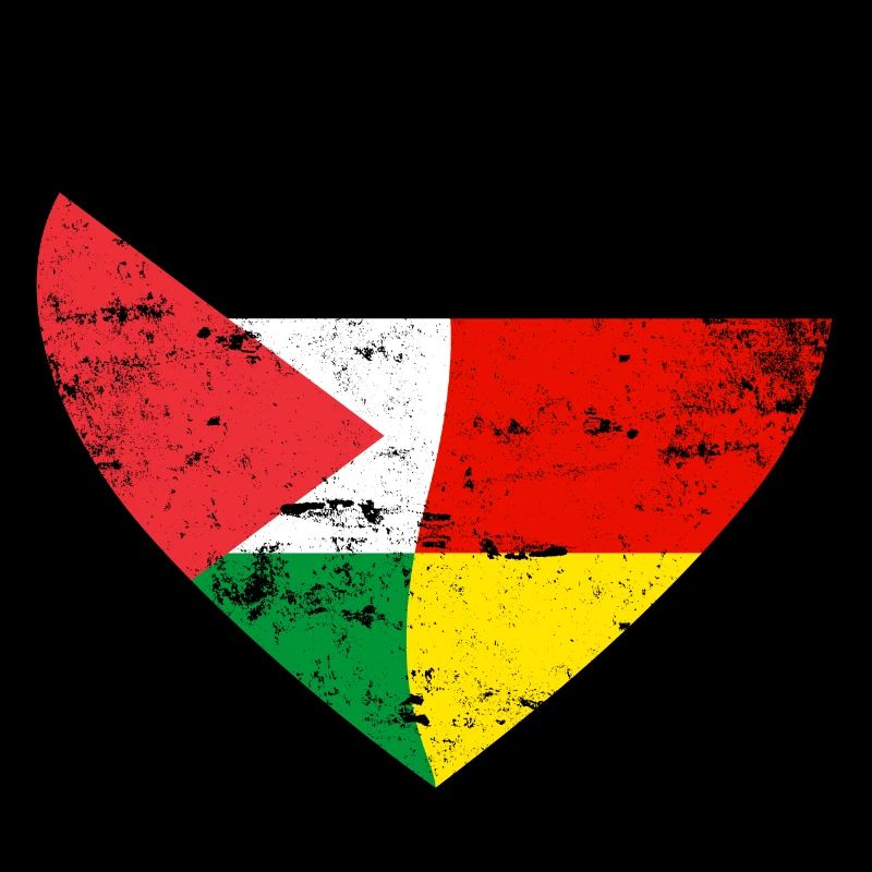 Palestine Germany Flag Heart