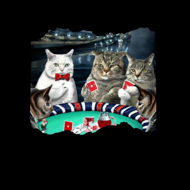 Cats Playing Cards