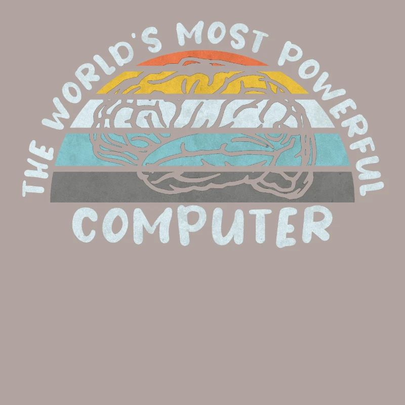 COMPUTER BRAIN LINUX SUPERBRAIN GEEK VINTAGE TECH