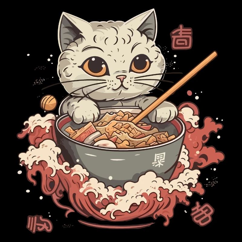 Chaton chaton Chat Japonais Ramen Chat