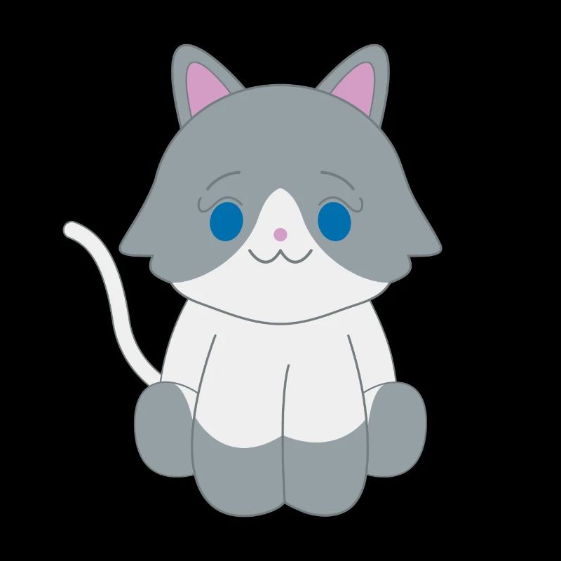Chat gris et blanc