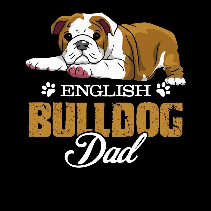 Englische Bulldoggen-Vati-T-Shirts