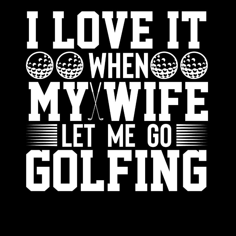 Golf Ehefrau Golfspieler Golftasche Ehemann Ball