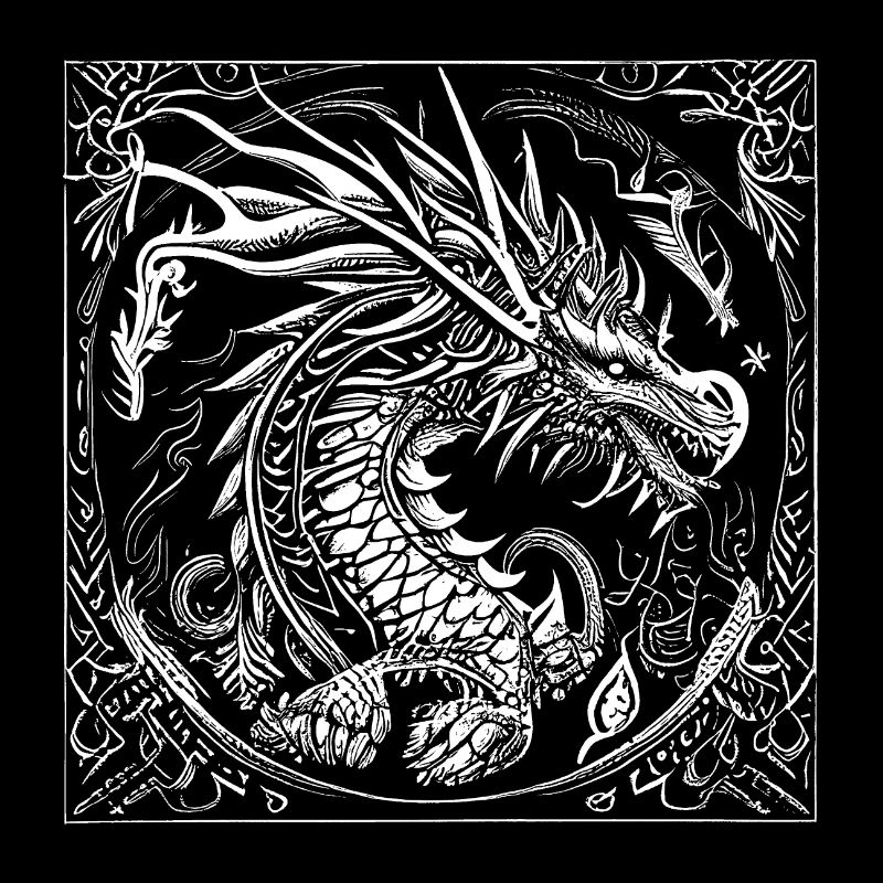 Dragon chinois sur Tribal païen