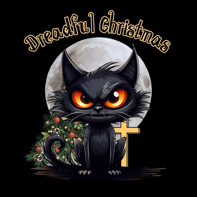 Dreadful Christmas Grummelige Wütende Katze