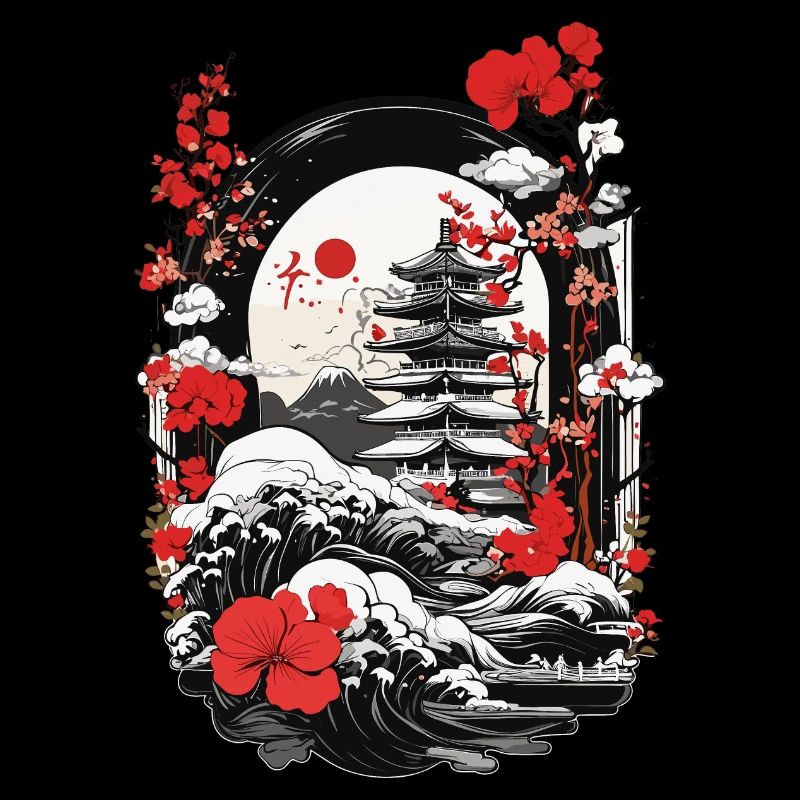 Japanisches Berg-Blumen-Dojo