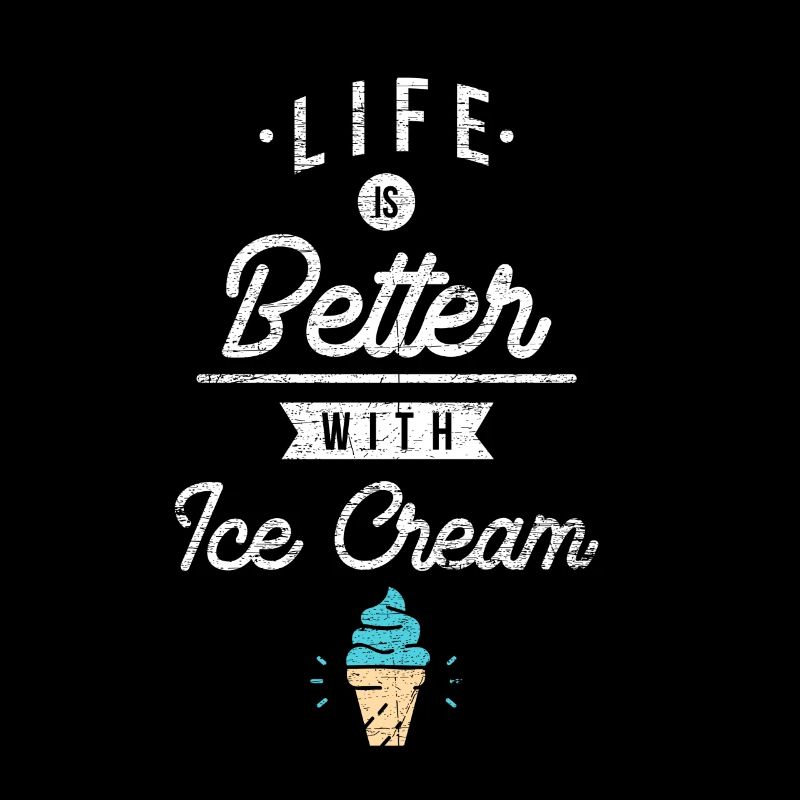 Leben ist besser mit Eiscreme Sommer Urlaub Freund