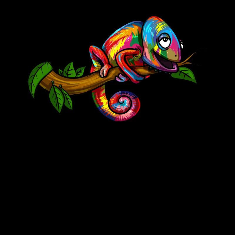 Regenbogen-Chamäleon-buntes Eidechsen-Reptil