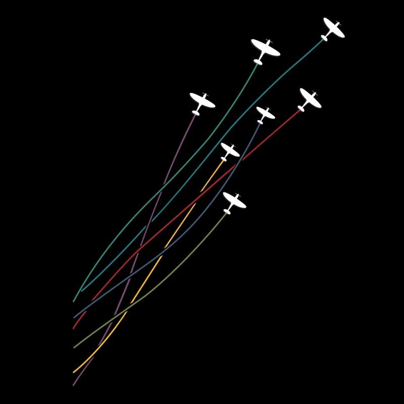 Pilote coloré Flying Spitfire Airplanes