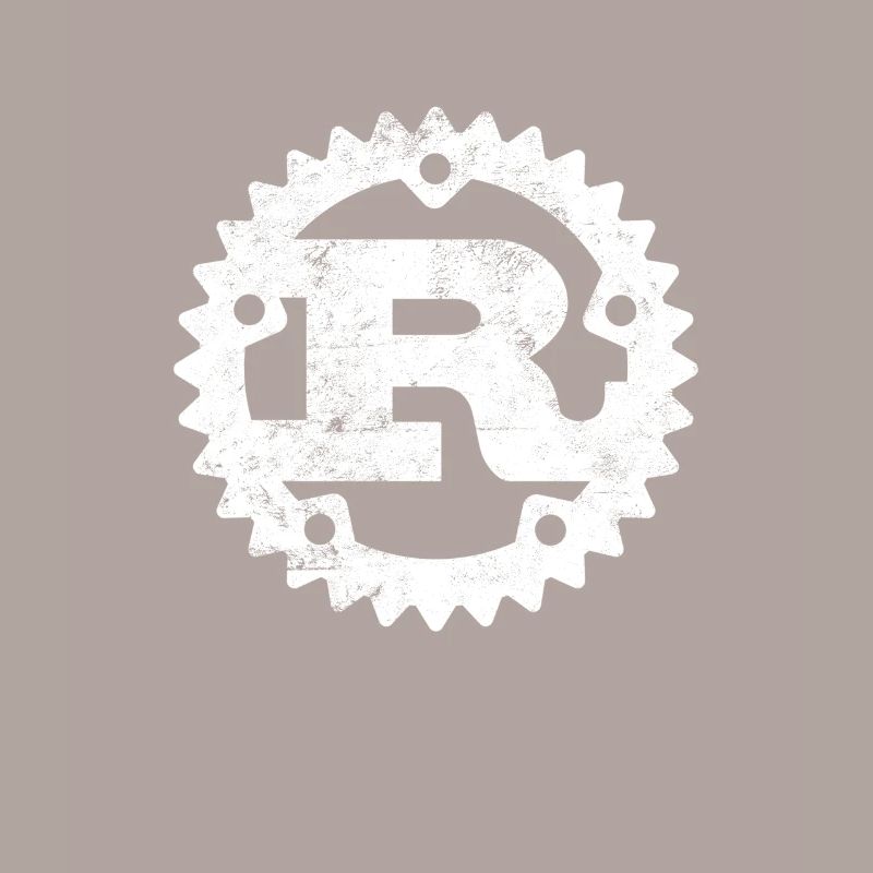 Rust Programming logo imprimé en détresse