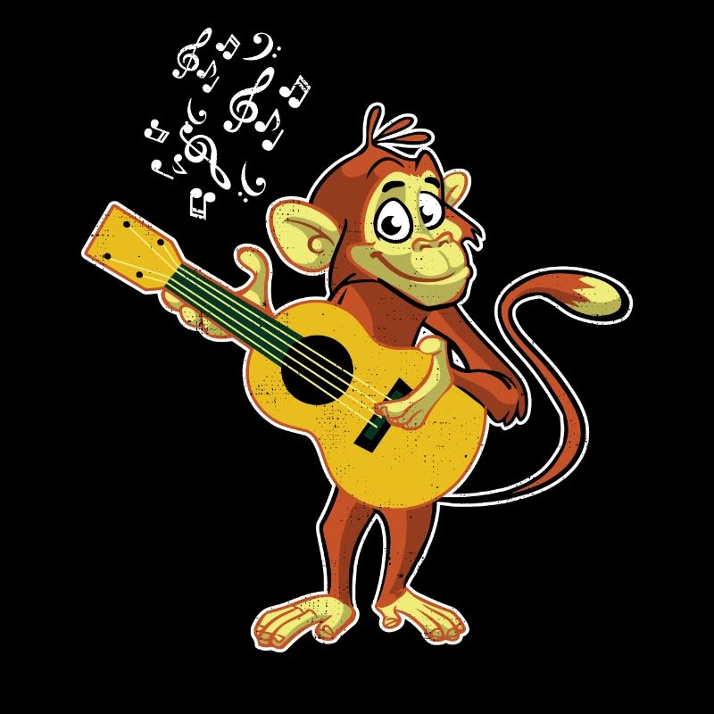 Funny Music Monkey Chimpanzee Guitar Player Gift