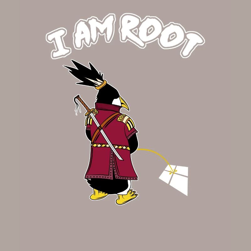 Linux Penguin I Am Root Geeks Nerd Computer Ninja