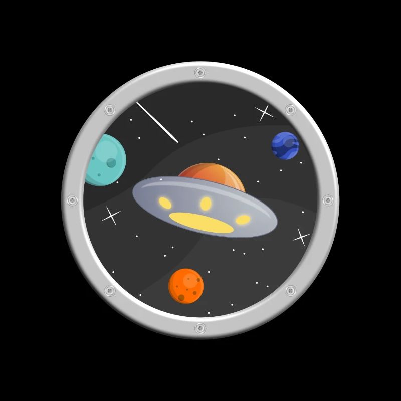 Fenêtre dans l'espace avec UFO