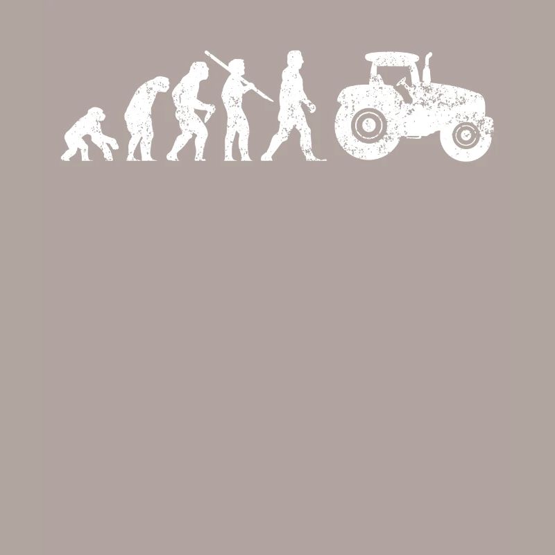 Traktor Evolution vom Affen zum Traktorfahrer