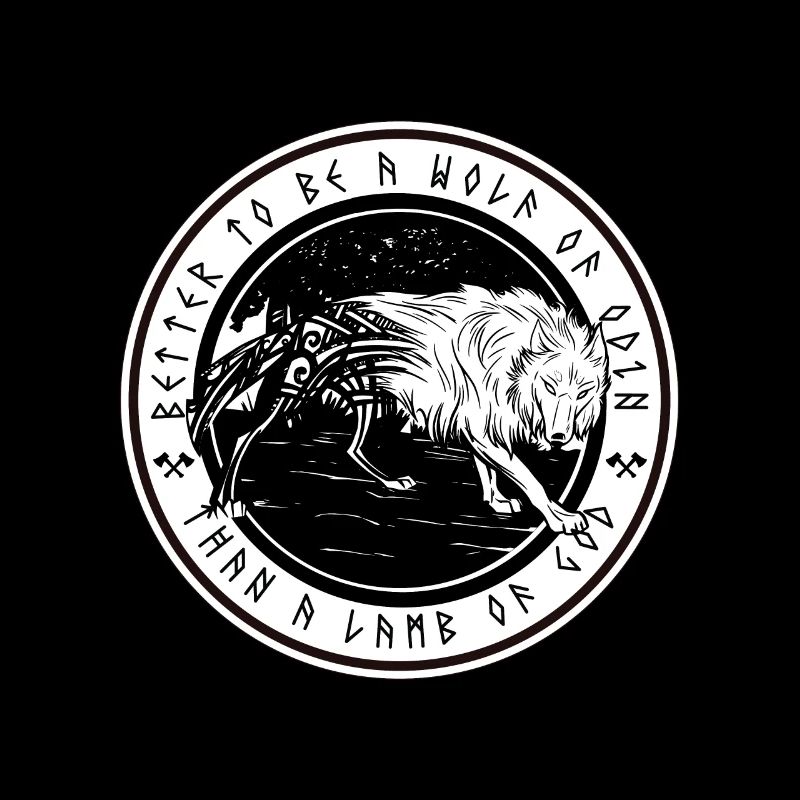 Odin Wolf Wikinger Germane Rune Walhalla Geschenk