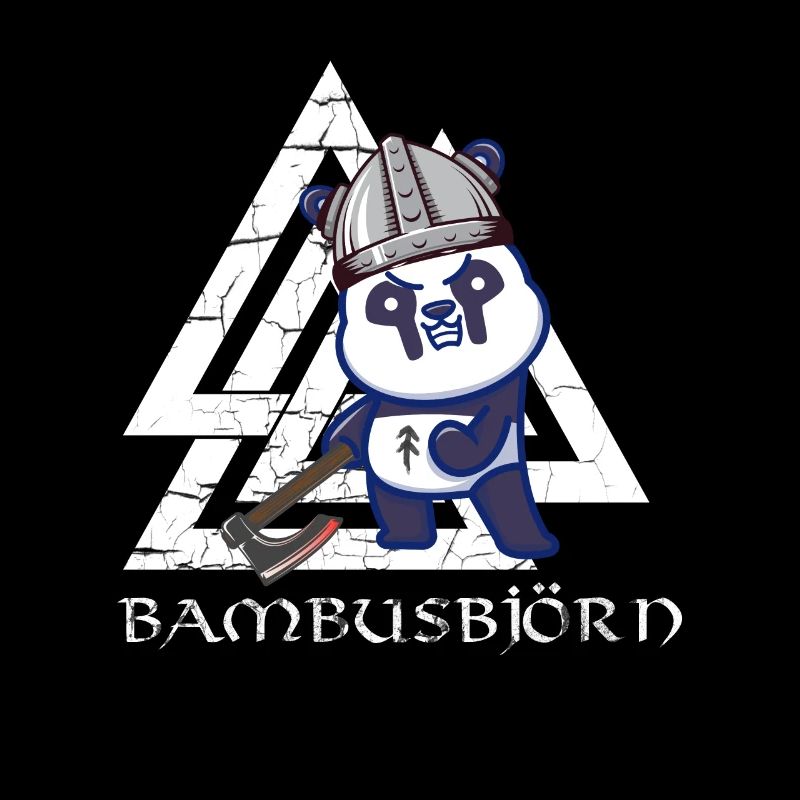 Bambusbjörn Krieger Wikinger Valknut Viking Gesche
