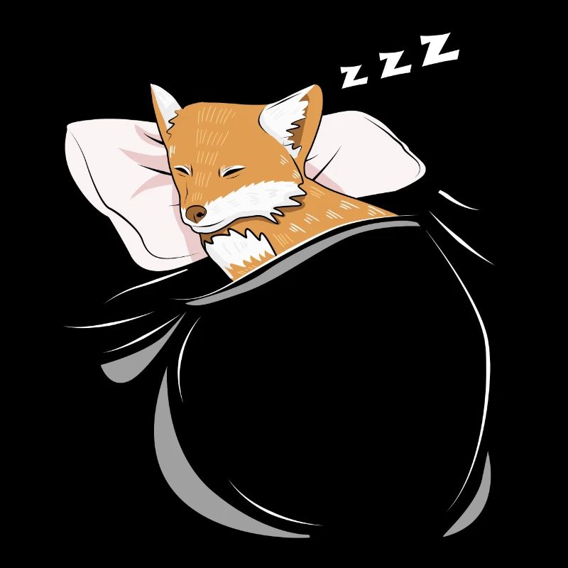 Sleeping and slumbering fox