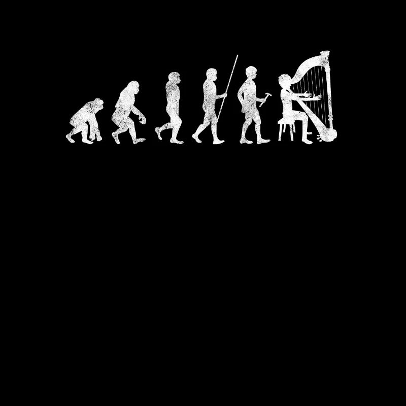 Harfe spielt Evolution Saiteninstrumente Musiker