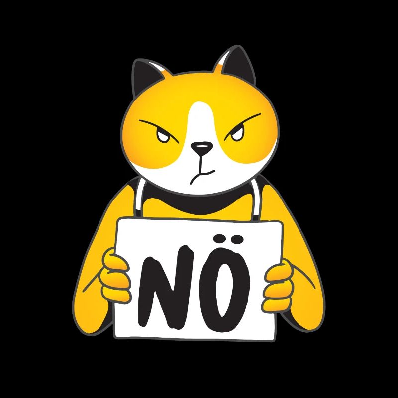 Nope chat Pas de propriétaire de chat Amant de chat