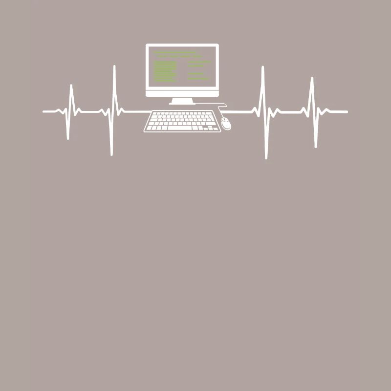 Programmierer EKG Herzschlag Computer Desktop