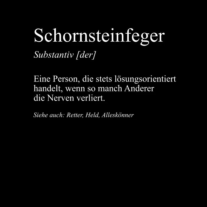 Schornsteinfeger Kaminkehrer Glück Geschenkidee