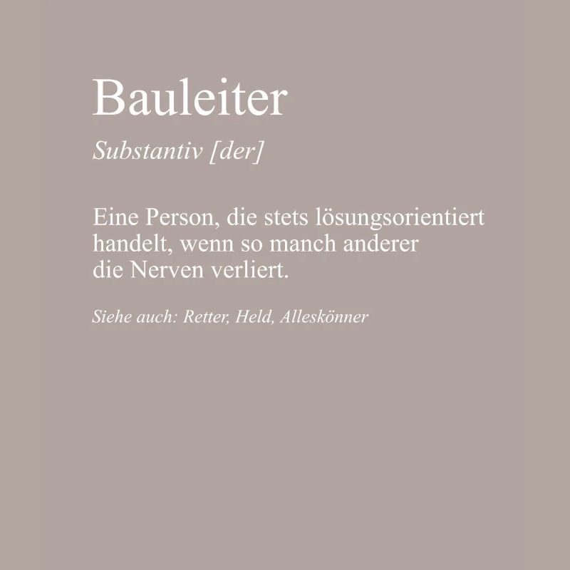 Bauleiter Bauherr Eigenheim Richtfest Geschenkidee
