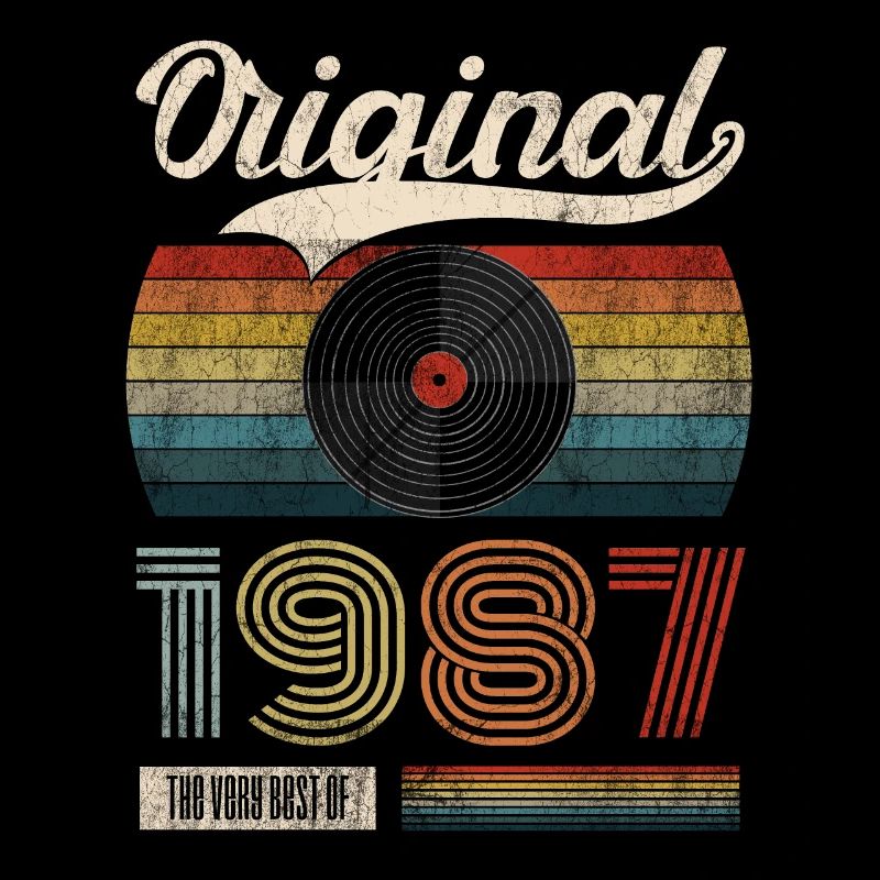 1987 Vintage Geburtstag Gift Tee Retro Style